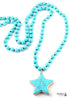 Boho Necklace, RH Turquoise White Blue Natural Stone